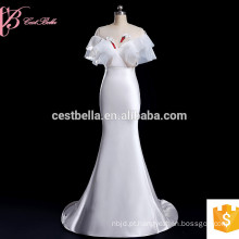 CZ1712 2017 recém-chegado Sexy A Line Vestido de noiva Vestido de noiva fora do vestido de ombro Prom com trem longo